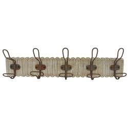 Стенна козирка DKD Home Decor Колониален Желязо Дърво манго (61 x 10 x 21 cm) - Закачалки