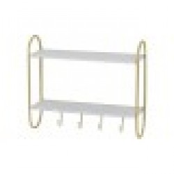 Стенна козирка DKD Home Decor Метал MDF Glam (50 x 15 x 43 cm) - Закачалки