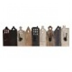 Стенна козирка DKD Home Decor Метал Дървен (81 x 10 x 25 cm) - Закачалки