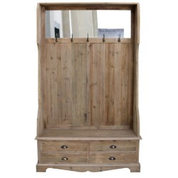 Зала DKD Home Decor Дървен Огледало (125 x 40 x 200 cm) - Антре
