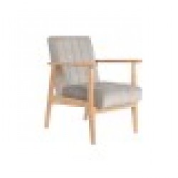 Фотьойл DKD Home Decor 63 x 68 x 81 cm Естествен Сив Бежов Бор - Мека мебел