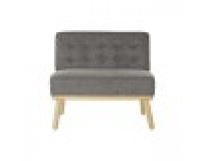 Фотьойл DKD Home Decor Дървен Кафяв лен Тъмно сив (80 x 66 x 72 cm)