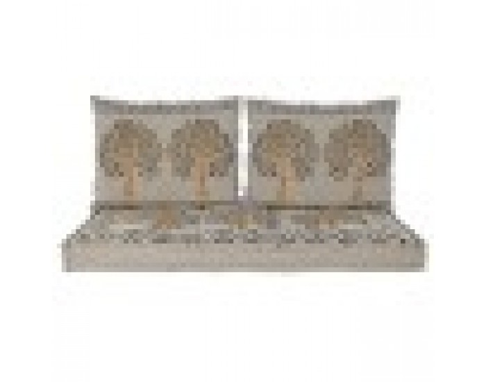 Фотьойл DKD Home Decor Жълт Син Бежов 145 x 76 x 1 cm