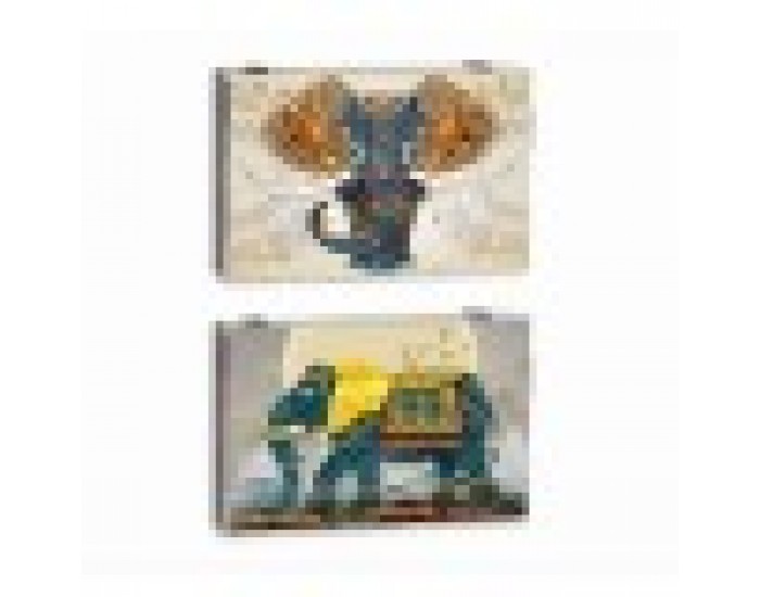 Покривки DKD Home Decor Слон Счетоводител 46,5 x 6 x 31,5 cm цвят тюркоаз 2 броя Дървен MDF Покривки DKD Home Decor Слон Счетоводител 46,5 x 6 x 31,5 cm цвят тюркоаз 2 броя Дървен MDF