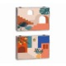 Покривки DKD Home Decor Счетоводител Модерен Дървен MDF 2 броя 46,5 x 6 x 31,5 cm - Шкафове, Витрини, Модулни секции