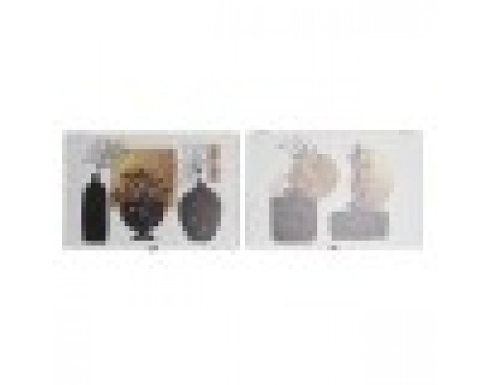 Покривки DKD Home Decor Ваза 46,5 x 6 x 31,5 cm 2 броя Дървен MDF