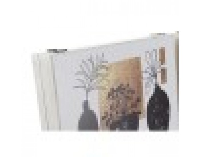 Покривки DKD Home Decor Ваза 46,5 x 6 x 31,5 cm 2 броя Дървен MDF