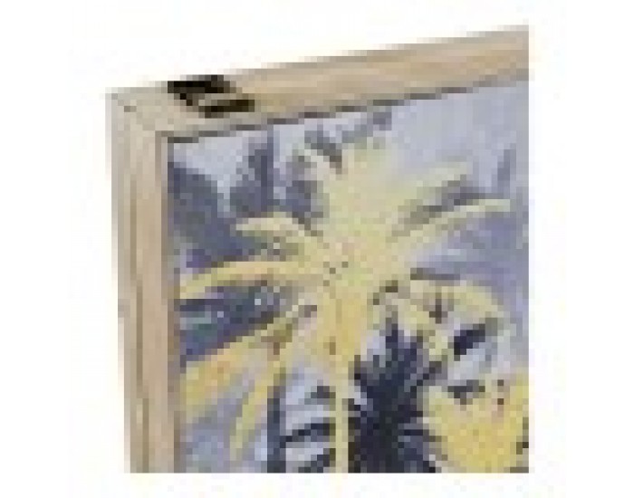 Покривки DKD Home Decor Счетоводител Палми Черен Златен Дървен MDF (2 pcs) (46.5 x 6 x 31 cm)