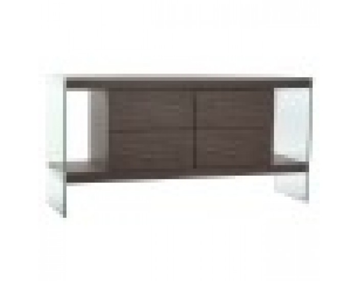 Бюфет DKD Home Decor Кристал Кафяв Прозрачен Oрех 160 x 45 x 80 cm Дървен MDF
