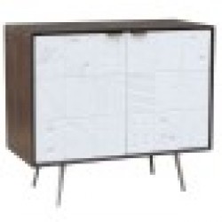 Бюфет DKD Home Decor Кафяв Бял 90 x 43 x 80 cm Метал Дърво манго - Шкафове, Витрини, Модулни секции