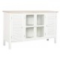 Бюфет DKD Home Decor Бял Ела Дървен MDF 130 x 40 x 80 cm - Шкафове, Витрини, Модулни секции