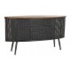 Бюфет DKD Home Decor Ела Черен Метал Кафяв (145,5 x 45 x 76 cm) - Шкафове, Витрини, Модулни секции