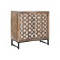 Бюфет Home ESPRIT Кафяв Черен Сребрист 80 x 38 x 80 cm - Шкафове, Витрини, Модулни секции