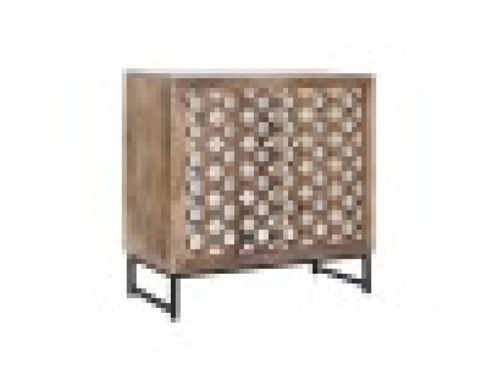 Бюфет Home ESPRIT Кафяв Черен Сребрист 80 x 38 x 80 cm