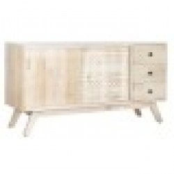 Бюфет DKD Home Decor Бял Естествен Дърво манго 145 x 42 x 75 cm - Шкафове, Витрини, Модулни секции