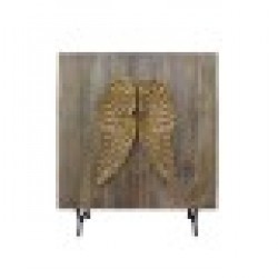 Скрин DKD Home Decor, Златен, Кафяв, Дърво манго, 100 x 45 x 120 cm - Шкафове, Витрини, Модулни секции
