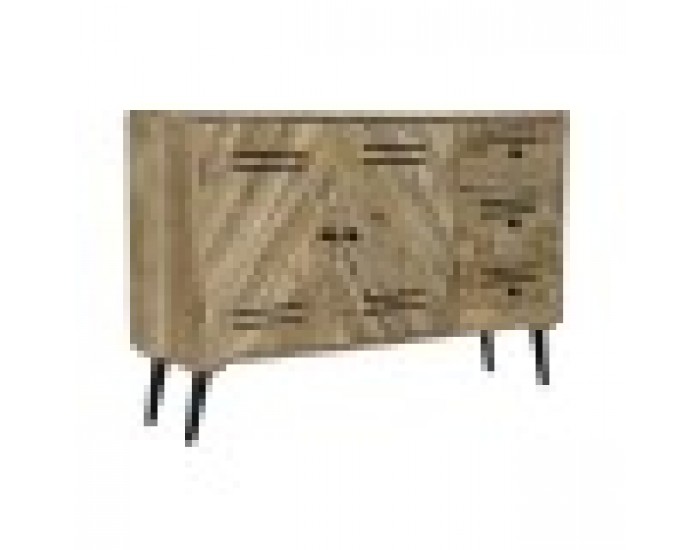 Скрин DKD Home Decor, Черен, Метал, Дърво манго, 140 x 40 x 93 cm Скрин DKD Home Decor, Черен, Метал, Дърво манго, 140 x 40 x 93 cm