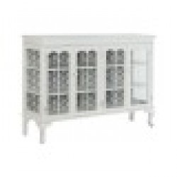 Бюфет DKD Home Decor Бял Кристал Ела 142,5 x 40,5 x 101,5 cm - Шкафове, Витрини, Модулни секции