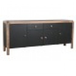 Бюфет DKD Home Decor 177 x 38 x 75 cm Естествен Черен Дървен - Шкафове, Витрини, Модулни секции