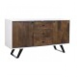 Бюфет DKD Home Decor Бял Тъмно сив Дърво манго 150 x 40 x 80 cm - Шкафове, Витрини, Модулни секции