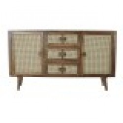Бюфет DKD Home Decor Pатан Дърво манго (150.5 x 40.5 x 86 cm) - Шкафове, Витрини, Модулни секции