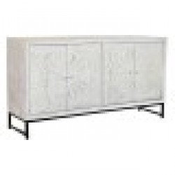 Бюфет DKD Home Decor Бял Метал Дърво манго 150 x 38 x 80 cm - Шкафове, Витрини, Модулни секции