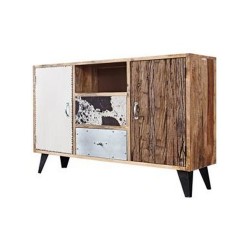 Скрин DKD Home Decor, Метал, Дърво манго, 140 x 40 x 111 cm - Шкафове, Витрини, Модулни секции