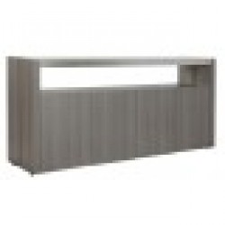 Бюфет DKD Home Decor Кристал Сив Алуминий Tamm калено стъкло - Шкафове, Витрини, Модулни секции