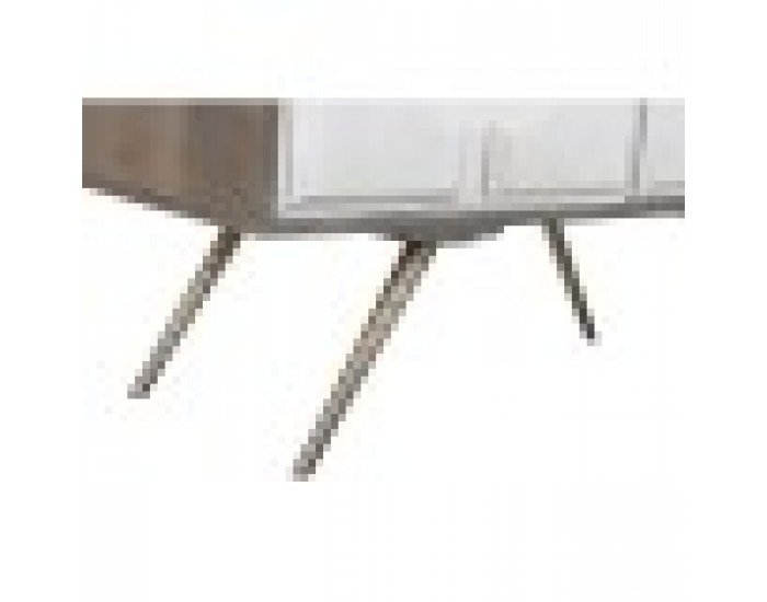 Скрин DKD Home Decor, Сив, Златен, Бял, Месинг, Дърво манго, 93 x 41 x 114 cm