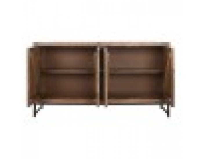 Бюфет Home ESPRIT Кафяв Черен Сребрист 150 x 38 x 80 cm