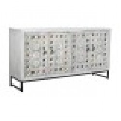 Бюфет DKD Home Decor Керамика Сив Бял Дърво манго (150 x 38 x 80 cm) - Шкафове, Витрини, Модулни секции
