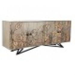 Бюфет DKD Home Decor Естествен Сив Метал Дърво манго (177 x 45 x 74 cm) - Шкафове, Витрини, Модулни секции