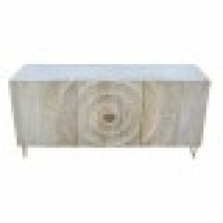 Бюфет DKD Home Decor 160 x 45 x 75 cm Златен Метал Бял Дърво манго - Шкафове, Витрини, Модулни секции