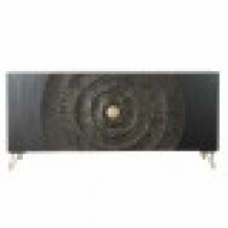 Бюфет DKD Home Decor Черен Многоцветен Златен Метал Дърво манго 160 x 45 x 75 cm - Шкафове, Витрини, Модулни секции