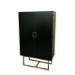 Шкаф DKD Home Decor Черен Метал Топола (110 x 50 x 180 cm) - Шкафове, Витрини, Модулни секции