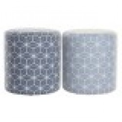 Cтепенки DKD Home Decor 31 x 31 x 33 cm Син Небесно синьо Бор Геометричен Средиземноморско (2 броя) - Мека мебел