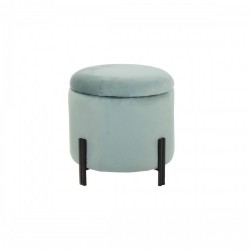 Cтепенки DKD Home Decor Метал цвят тюркоаз полиестер (42 x 42 x 42 cm) - Мека мебел