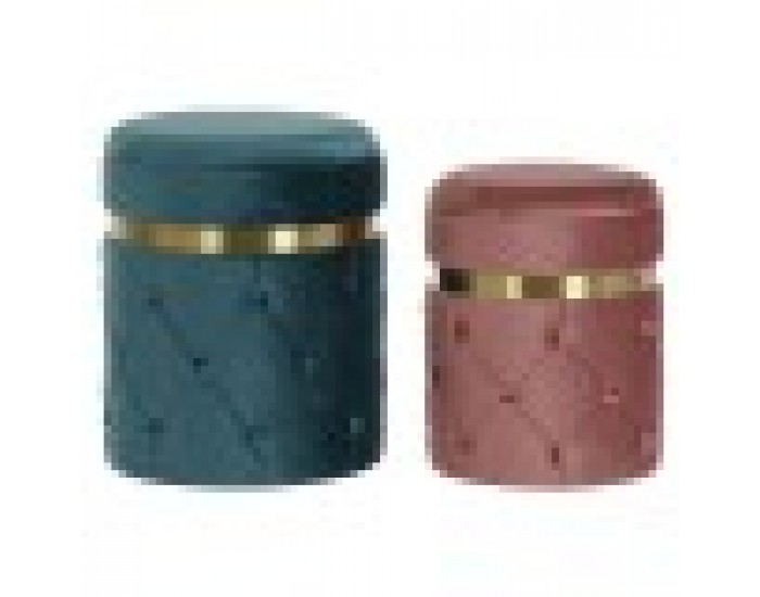 Cтепенки DKD Home Decor 36 x 36 x 44 cm полиестер Кадифе Дървен MDF