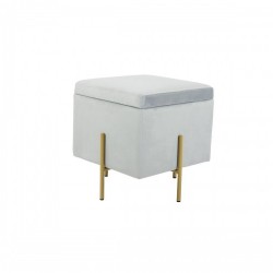 Cтепенки DKD Home Decor Сив Метал полиестер (45 x 45 x 45 cm) - Мека мебел