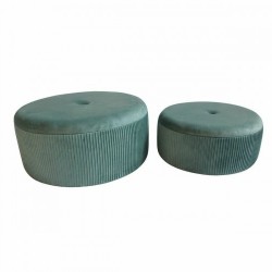 Cтепенки DKD Home Decor Зелен Дървен MDF Кадифе 70 x 70 x 28 cm - Мека мебел