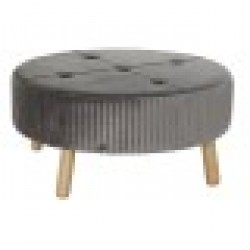 Помощна мебел DKD Home Decor Дървен Кадифе Тъмно сив (80 x 80 x 38 cm) - Табуретки