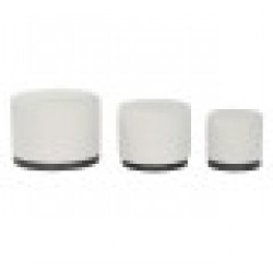 Cтепенки DKD Home Decor Бял Черен полиестер Дървен MDF Scandi 60 x 60 x 45 cm (3 броя) - Мека мебел