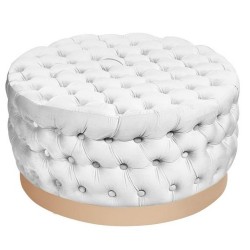 Cтепенки DKD Home Decor Бял полиестер Дървен MDF (78 x 78 x 40 cm) - Мека мебел
