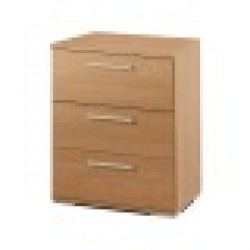 Нощно шкафче Alexandra House Living Черешово дърво Метал Дървен MDP 41 x 62 x 35 cm 3 чекмеджета - Нощни шкафчета