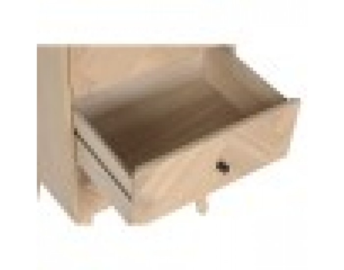 Нощно шкафче Home ESPRIT Естествен Дърво от пауловния Дървен MDF 42 x 34 x 70 cm