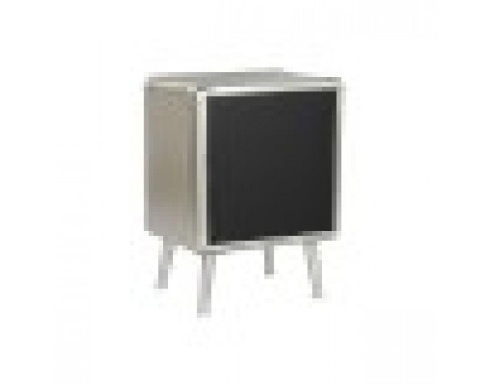 Нощно шкафче Home ESPRIT Сребрист Метал Дървен MDF 46 x 39 x 63 cm Нощно шкафче Home ESPRIT Сребрист Метал Дървен MDF 46 x 39 x 63 cm