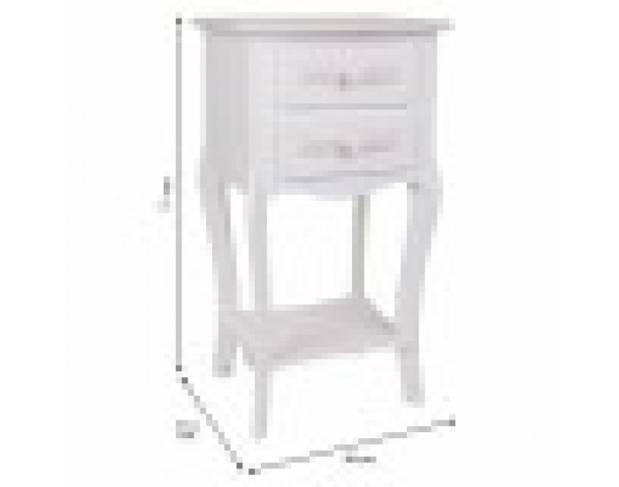 Нощно шкафче Alexandra House Living Бял 31 x 71 x 38 cm Нощно шкафче Alexandra House Living Бял 31 x 71 x 38 cm