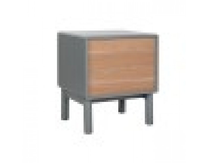 Нощно шкафче Home ESPRIT Син Сив Естествен Дървен MDF 48 x 40 x 55 cm