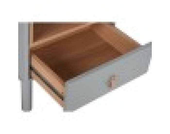 Нощно шкафче Home ESPRIT Син Сив Естествен Дървен MDF 48 x 40 x 55 cm