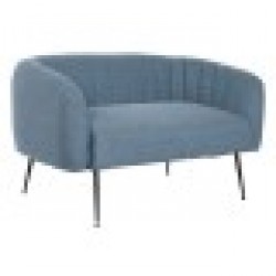 Фотьойл DKD Home Decor Син Черен Пяна Дървен Метал Кадифе Scandi 129 x 75 x 73 cm - Дивани
